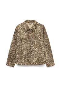 Vero Moda Kurtka jeansowa Tessa 10329961 Brązowy Oversize. Kolor: brązowy. Materiał: bawełna