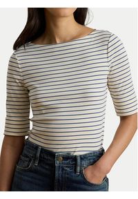 Lauren Ralph Lauren - LAUREN RALPH LAUREN Bluzka Judy 200P13919005 Kremowy Regular Fit. Kolor: kremowy. Materiał: bawełna #7