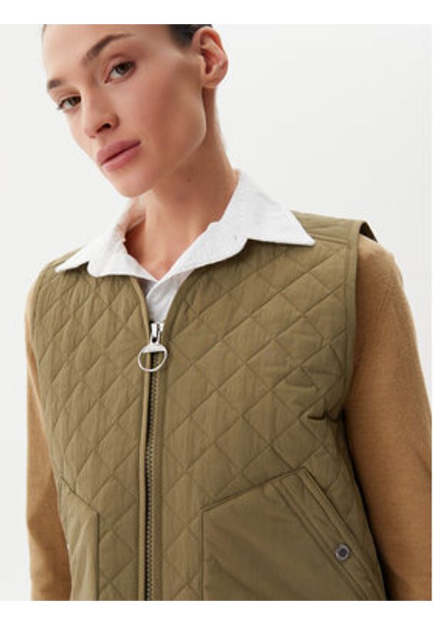 Barbour Bezrękawnik LGI0194GN32 Zielony Regular Fit. Kolor: zielony. Materiał: syntetyk. Długość rękawa: bez rękawów