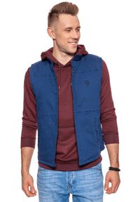 Wrangler - WRANGLER KNITTED VEST NAVY W6526LD35. Długość rękawa: bez rękawów #8