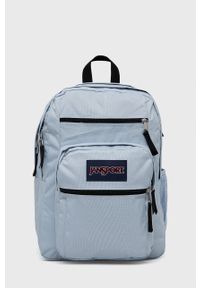 JanSport - Jansport plecak duży gładki. Kolor: niebieski. Wzór: gładki #1
