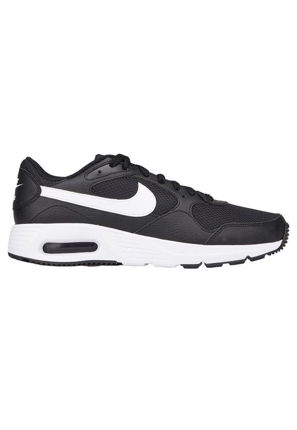 Nike - Męskie Skórzane Buty Treningowe Air Max SC. Kolor: czarny. Materiał: skóra. Sezon: zima