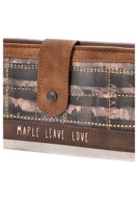 Brązowy Elegancki Portfel Damski Anekke. Kolor: brązowy. Materiał: skóra ekologiczna #8