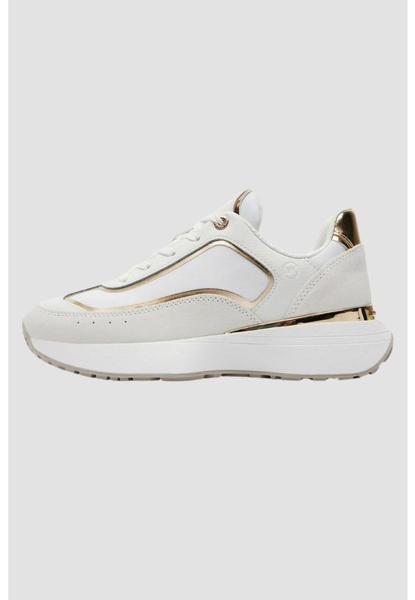 Michael Kors - MICHAEL KORS Białe sneakersy Ari Trainer. Kolor: biały