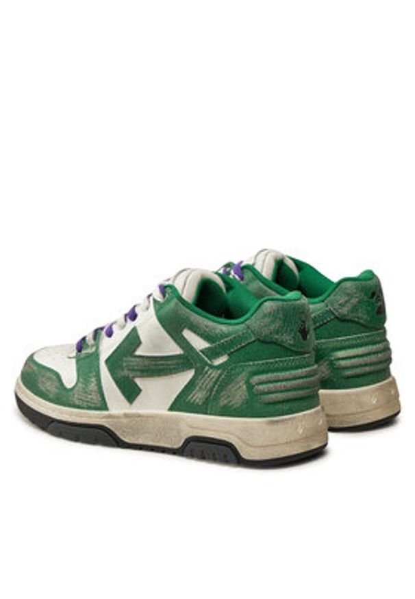 OFF-WHITE - Off-White Sneakersy OMIA189F22LEA0110155 Zielony. Kolor: zielony. Materiał: skóra