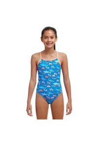 Strój kąpielowy jednoczęściowy FUNKITA Fin Swimming - dziewczęcy. Kolor: niebieski, pomarańczowy, wielokolorowy