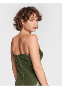 Guess Sukienka koktajlowa Kayla W2BK43 KBDV0 Zielony Slim Fit. Kolor: zielony. Materiał: syntetyk. Styl: wizytowy