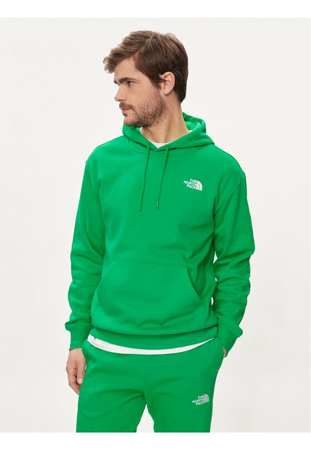 The North Face Bluza Essential NF0A7ZJ9 Zielony Regular Fit. Kolor: zielony. Materiał: bawełna