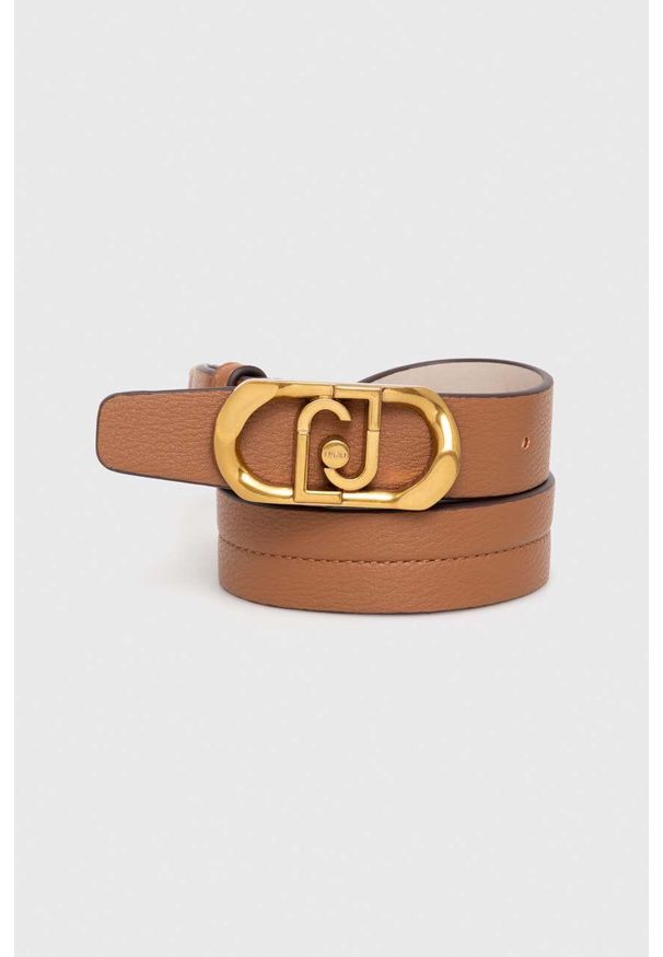 Liu Jo pasek damski kolor brązowy. Kolor: brązowy