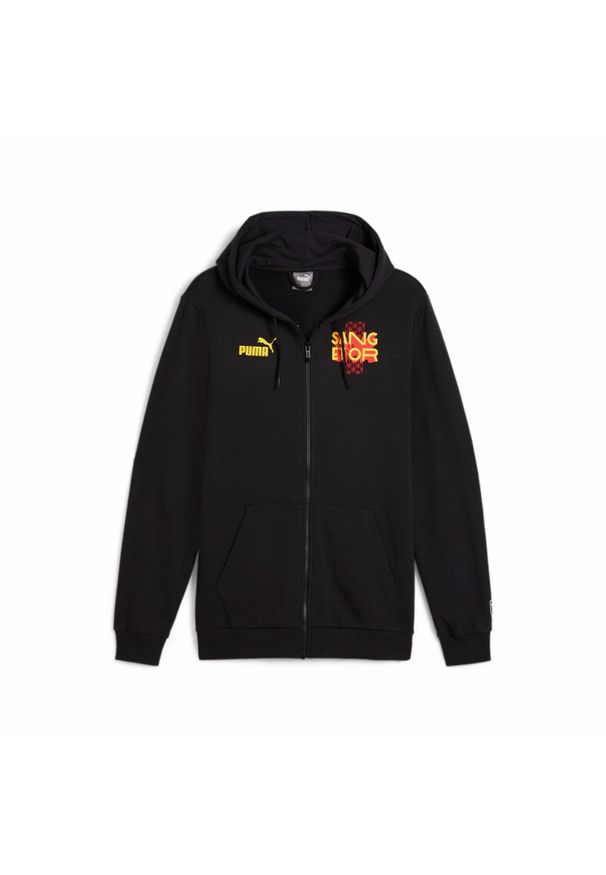 Puma - Bluza z kapturem RC Lens Culture 2024/25. Typ kołnierza: kaptur. Kolor: czarny. Materiał: bawełna. Sport: piłka nożna