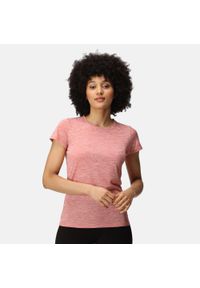 Regatta - Damska koszulka turystyczna z krótkim rękawem Fingal Edition. Kolor: różowy. Materiał: poliester. Długość rękawa: krótki rękaw. Długość: krótkie. Sport: fitness