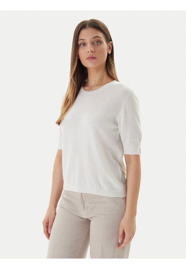 United Colors of Benetton - United Colors Of Benetton Sweter 1002D10D2 Beżowy Regular Fit. Kolor: beżowy. Materiał: wełna