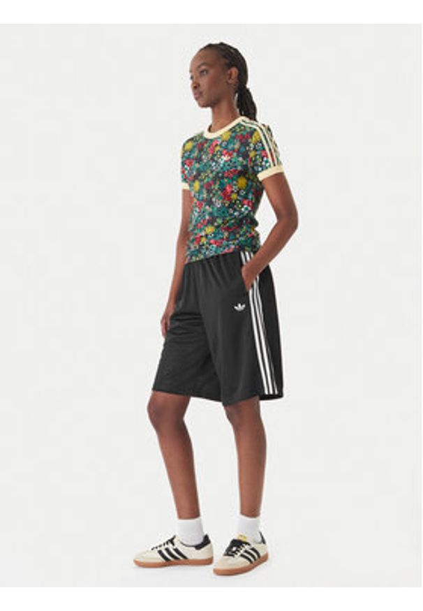 Adidas - adidas Szorty sportowe 3-Stripes Jaquard KD2911 Czarny Loose Fit. Kolor: czarny. Materiał: syntetyk