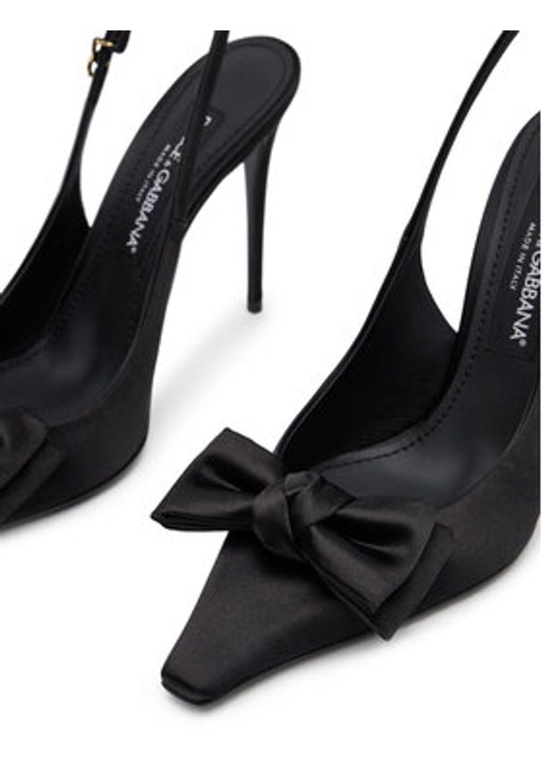 DOLCE & GABBANA - Dolce&Gabbana Sandały CG0844 A3I64 Czarny. Kolor: czarny. Materiał: materiał