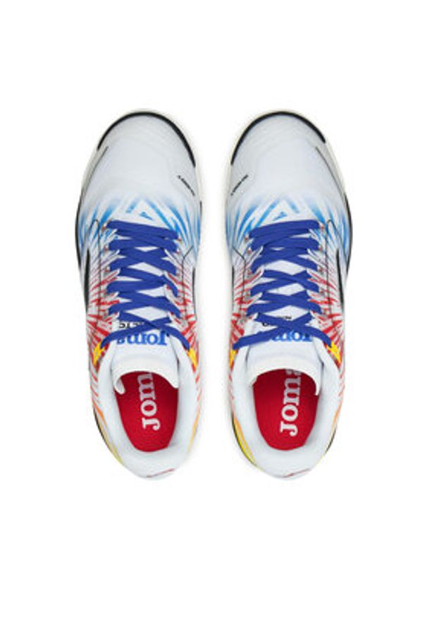 Joma Buty do piłki nożnej Invicto Indoor INVW2476IN Biały. Kolor: biały. Materiał: materiał, mesh