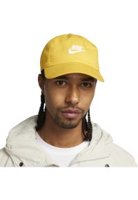 Czapka Nike Club Unstructured Futura Wash Cap, Dla obu płci. Kolor: żółty. Materiał: materiał, bawełna. Styl: sportowy