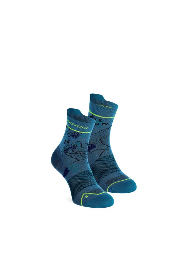ORTOVOX - Skarpety merino Ortovox Alpine Light Quarter Socks. Kolor: niebieski