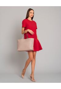 VALENTINO - Czerwona sukienka mini. Kolor: czerwony. Materiał: wełna, jedwab, materiał. Typ sukienki: rozkloszowane. Styl: klasyczny, elegancki. Długość: mini #6