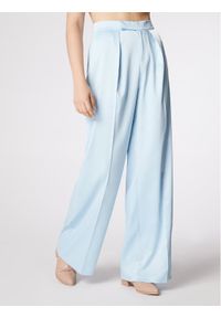 Simple Spodnie materiałowe SPD015 Niebieski Regular Fit. Kolor: niebieski. Materiał: syntetyk