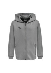 Bluza do piłki ręcznej dla dzieci Hummel Zip. Typ kołnierza: kaptur. Kolor: szary. Sport: piłka ręczna #1
