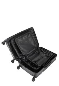 Ochnik - Komplet walizek na kółkach 19'/24'/28'. Kolor: czarny. Materiał: materiał, poliester, guma #14