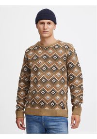 Blend Sweter 20715873 Brązowy Regular Fit. Kolor: brązowy. Materiał: syntetyk #1