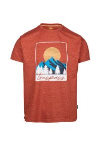 TRESPASS - T-shirt Męski Idukki. Kolor: pomarańczowy. Sport: turystyka piesza