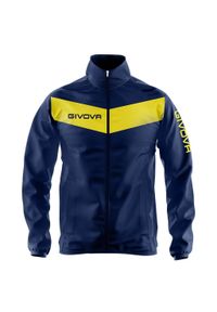 Męska wodoodporna kurtka deszczowa Givova 2XL. Kolor: niebieski, wielokolorowy, żółty. Materiał: nylon. Styl: elegancki