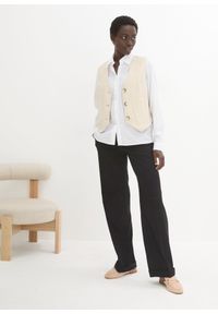 bonprix - Bluzka koszulowa. Typ kołnierza: kołnierzyk klasyczny. Kolor: biały. Materiał: bawełna #3