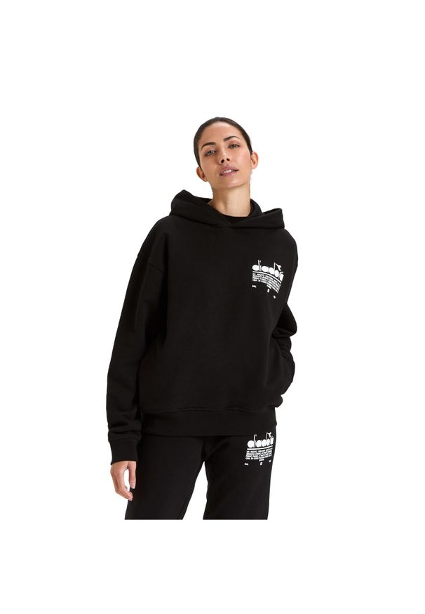 Diadora - Bluza DIADORA HOODIE MANIFESTO. Kolor: czarny
