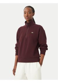 Lacoste Bluza SF5271 Brązowy ciemny Regular Fit. Kolor: brązowy. Materiał: bawełna #1