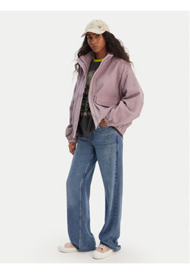 Roxy Kurtka przejściowa Slow Song II ERJJK03646 Fioletowy Relaxed Fit. Kolor: fioletowy. Materiał: bawełna