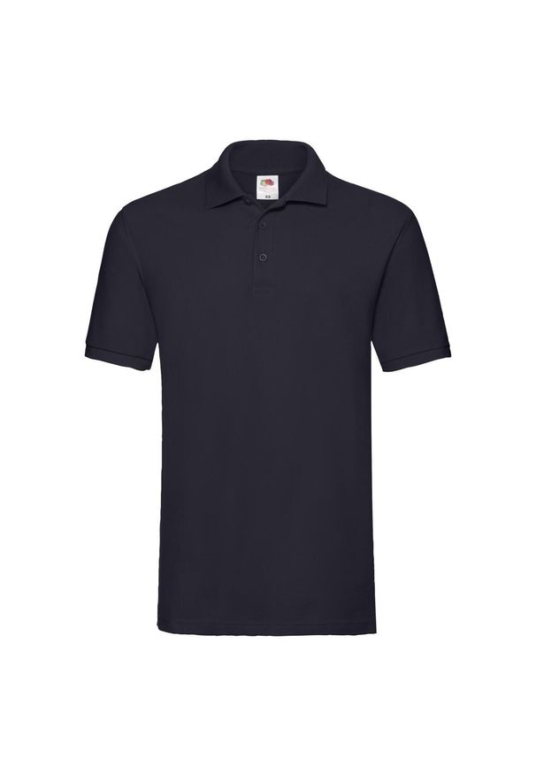 FRUIT OF THE LOOM - Męska Koszulka Polo Premium. Typ kołnierza: polo. Kolor: niebieski