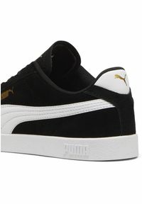 Puma - Sneakersy zamszowe unisex PUMA Club II PUMA Black White Gold. Kolor: biały, czarny, żółty, wielokolorowy. Materiał: skóra