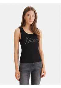 Guess Top W6GP22 K2954 Czarny Regular Fit. Kolor: czarny. Materiał: syntetyk #1