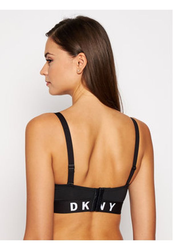 DKNY Biustonosz z fiszbiną DK4521 Czarny. Kolor: czarny. Materiał: bawełna