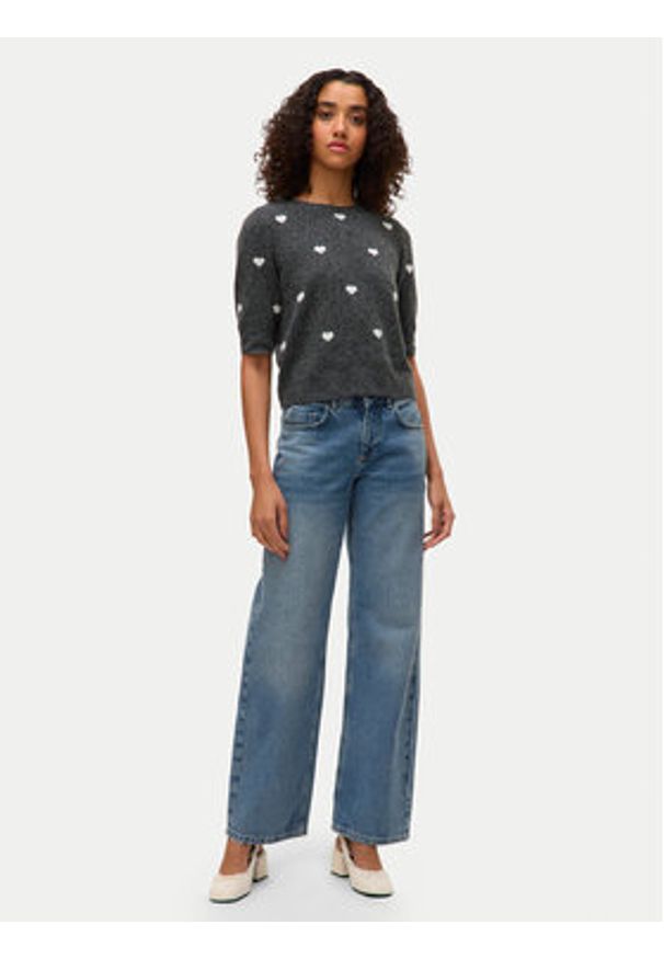Vero Moda Sweter Doffy 10330793 Szary Regular Fit. Kolor: szary. Materiał: syntetyk