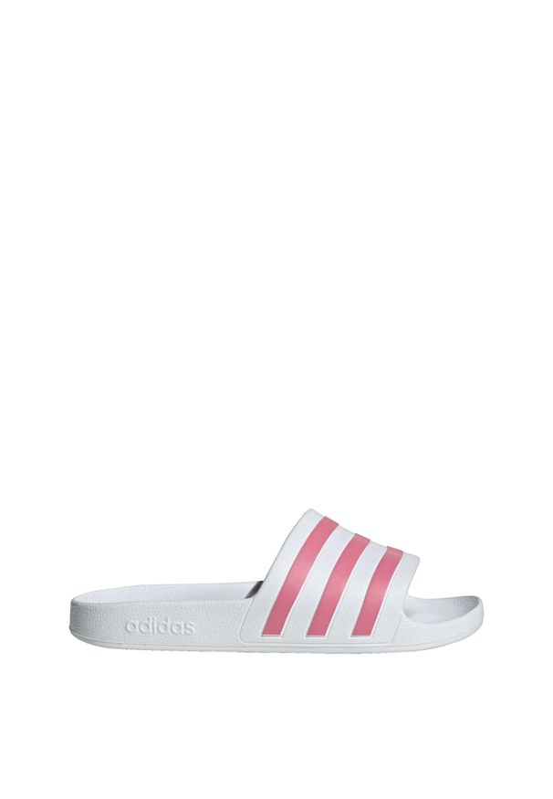 Adidas - Chinelos adidas Adilette Slides. Kolor: różowy, biały, wielokolorowy. Sezon: lato. Styl: sportowy