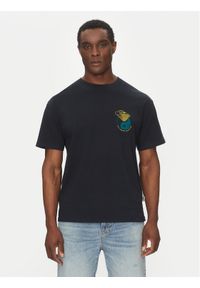 Quiksilver T-Shirt EQYZT08033 Czarny Regular Fit. Kolor: czarny. Materiał: bawełna
