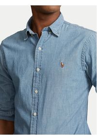 Polo Ralph Lauren Koszula Core Replen 710548538 Niebieski Slim Fit. Typ kołnierza: polo. Kolor: niebieski. Materiał: bawełna