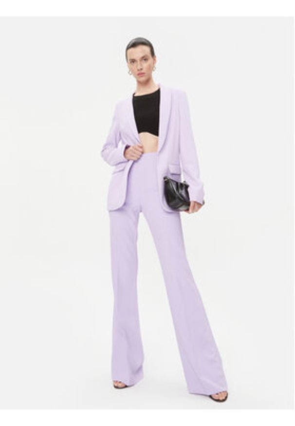 TwinSet - TWINSET Spodnie materiałowe 232TP2053 Fioletowy Regular Fit. Kolor: fioletowy. Materiał: syntetyk