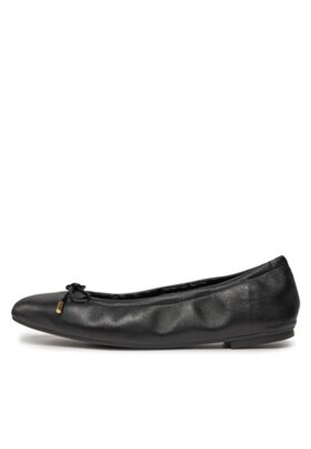 Stuart Weitzman Baleriny Bardot Bow Flat SG577 Czarny. Kolor: czarny. Materiał: skóra