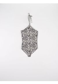 Sinsay - Body z wiązaniem na szyi i wzorem roślinnym - wielobarwny. Materiał: włókno, materiał #1