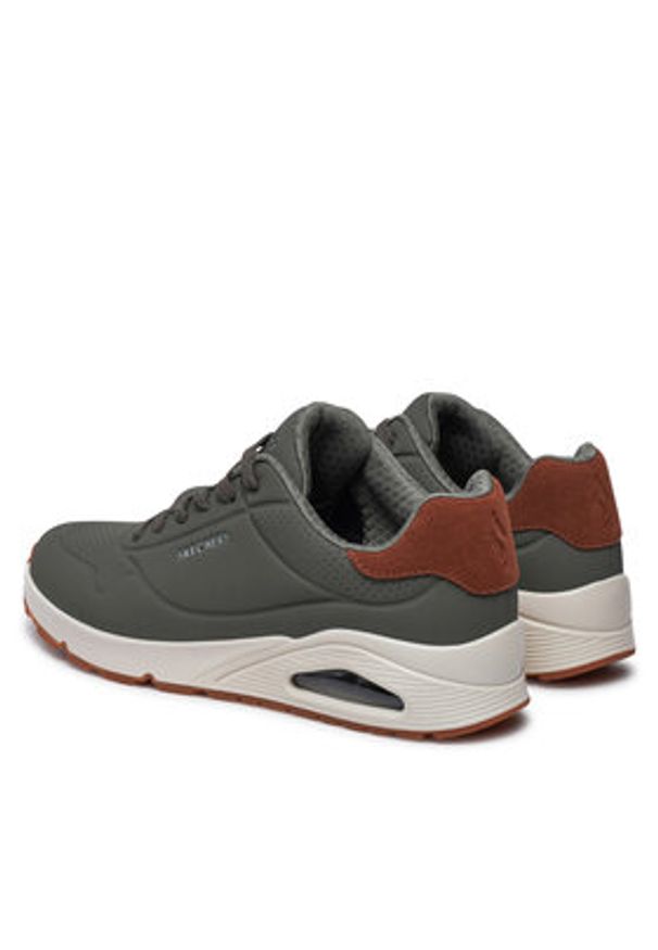 skechers - Skechers Sneakersy Uno - Suited On Air 183004 Zielony. Kolor: zielony. Materiał: skóra