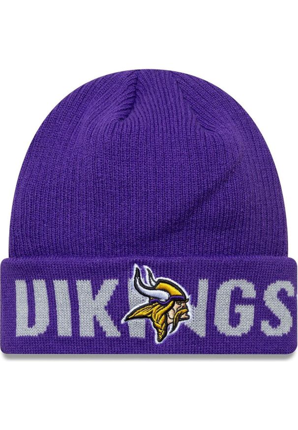 Czapka Beanie New Era Wordmark MINVIK Fioletowa. Kolor: fioletowy. Styl: sportowy