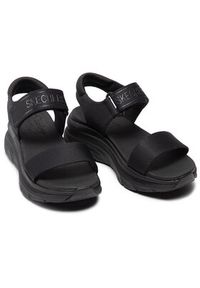 skechers - Skechers Sandały New Block 119226/BBK Czarny. Kolor: czarny. Materiał: materiał