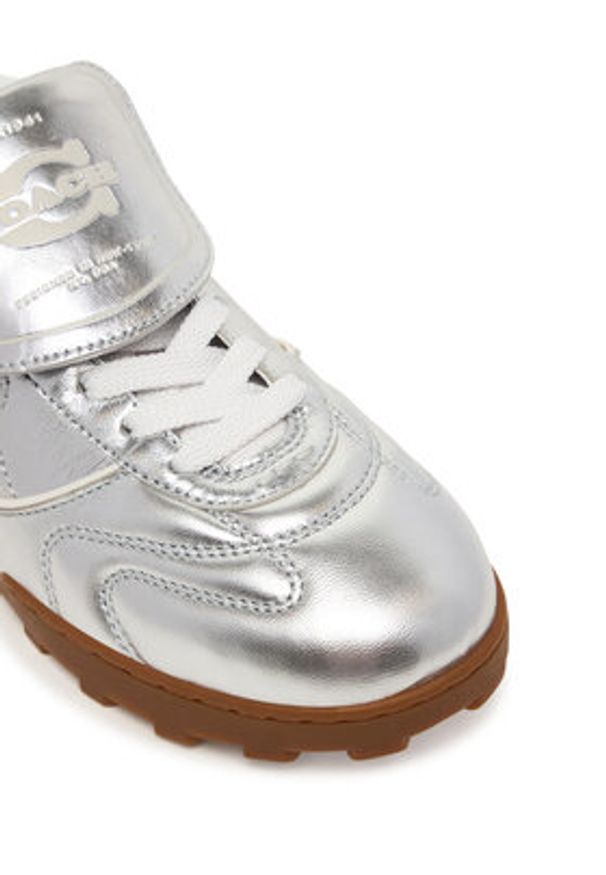 Coach Sneakersy Match CCI44 Srebrny. Kolor: srebrny. Materiał: skóra