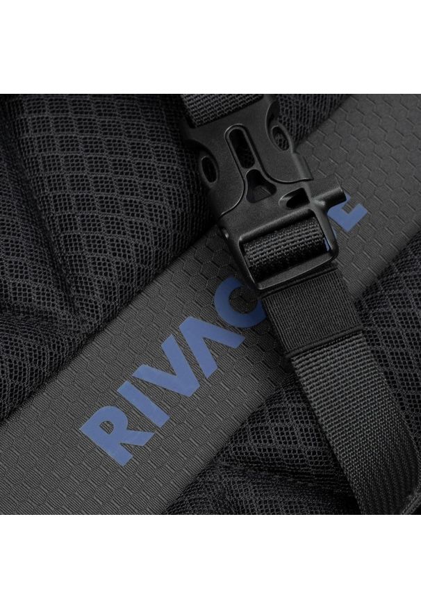RIVACASE - Plecak Rivacase 5321 czarny. Kolor: czarny. Materiał: materiał. Wzór: paski. Styl: casual, sportowy