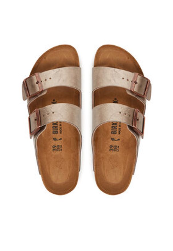 Birkenstock Klapki Arizona 1029439 Brązowy. Kolor: brązowy. Materiał: skóra