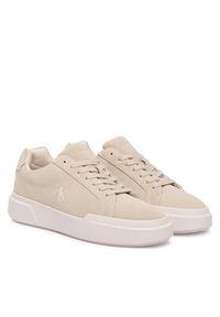 Calvin Klein Sneakersy Chunky Cupsole Lace Up Su Ml YW0YW01949 Beżowy. Kolor: beżowy. Materiał: zamsz, skóra #3